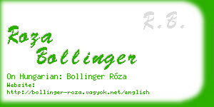 roza bollinger business card